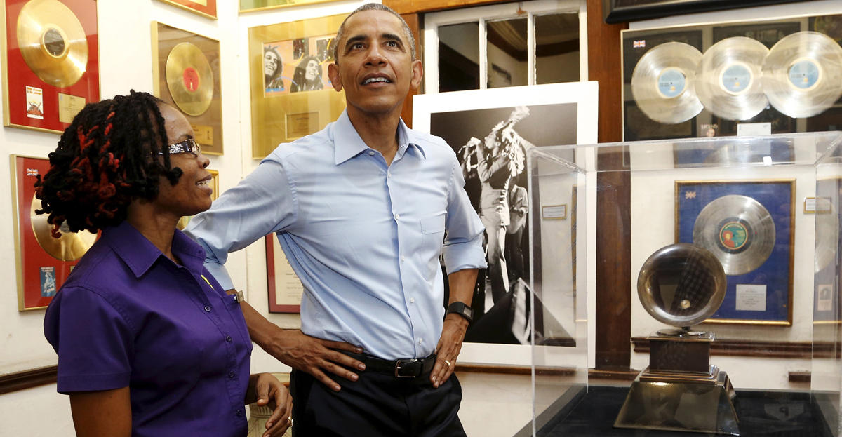 Obama in Jamaica: Discusses Ganja, Visits Marley Museum