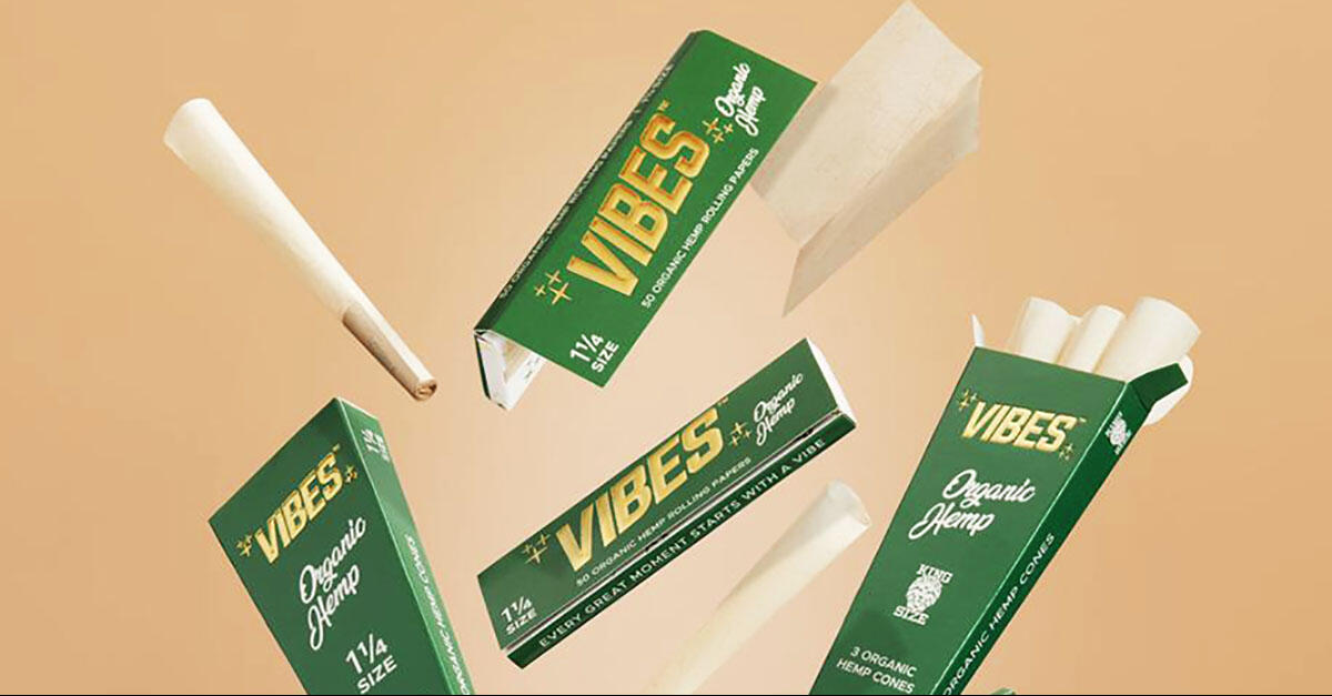 Vibes Papers King Size 33 Blatt oder Cones 3 Stck NEU Rolling Paper Berner Hemp 